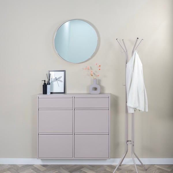 Taupe spalvos iš metalo palto stovas ø 40x170 cm Jessy – Spinder Design-image-1