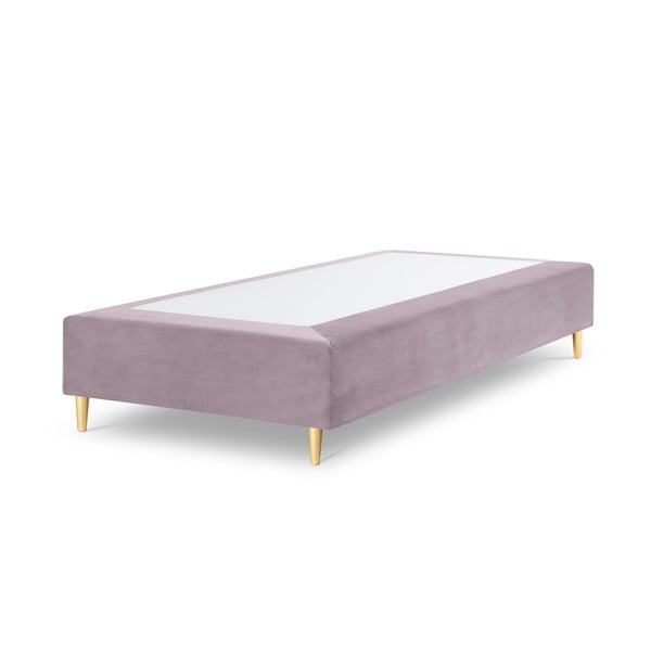 Violetinė aksominė viengulė lova Milo Casa Lia, 90 x 200 cm
