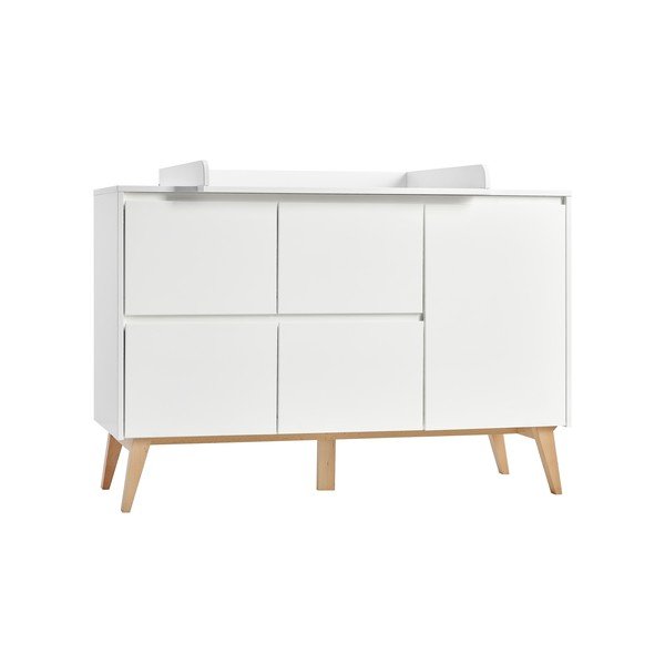 Balta vaikiška komoda Pinio Swing, 148 x 92 cm-image-2