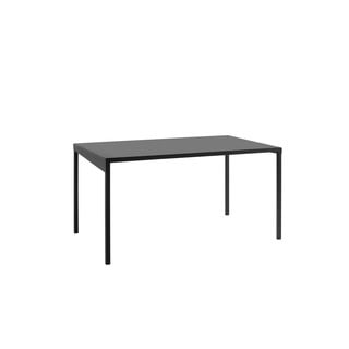 Juodos spalvos metalinis valgomojo stalas CustomForm Obroos, 140 x 80 cm