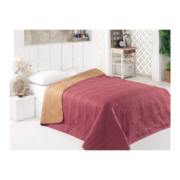 Ruda dvipusė mikropluošto lovatiesė, 160 x 220 cm