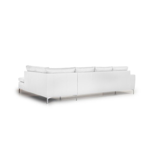 Balta odinė kampinė sofa Scandic Twigo, dešinysis kampas-image-3