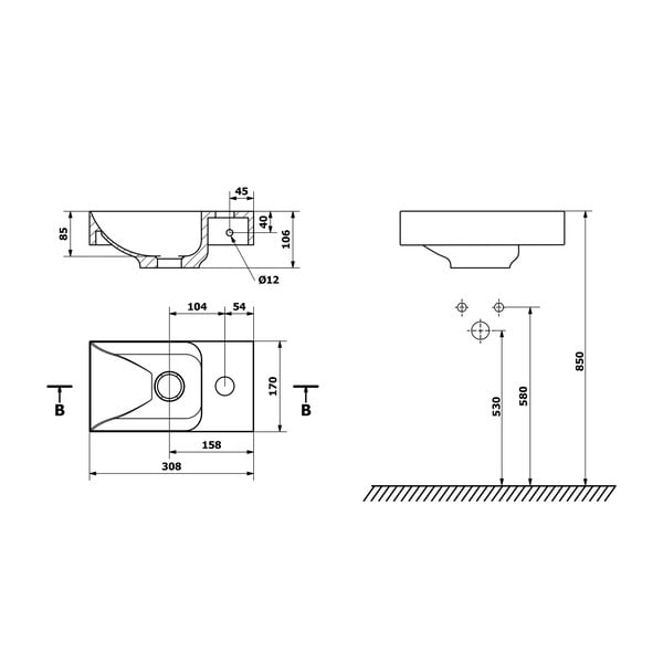 Iš betono maža kriauklė rožinės spalvos 31x17 cm Piccolino – Sapho-image-4