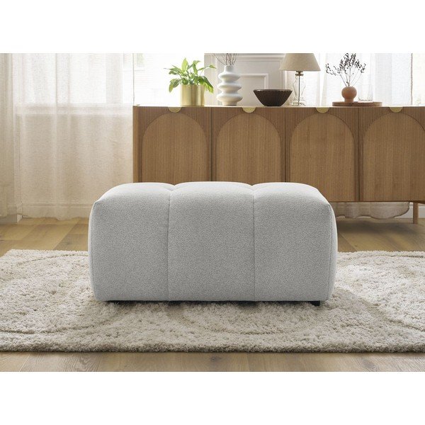 Šviesiai pilkos spalvos taburetė iš šenilinio audinio Roxelane – Bobochic Paris-image-4