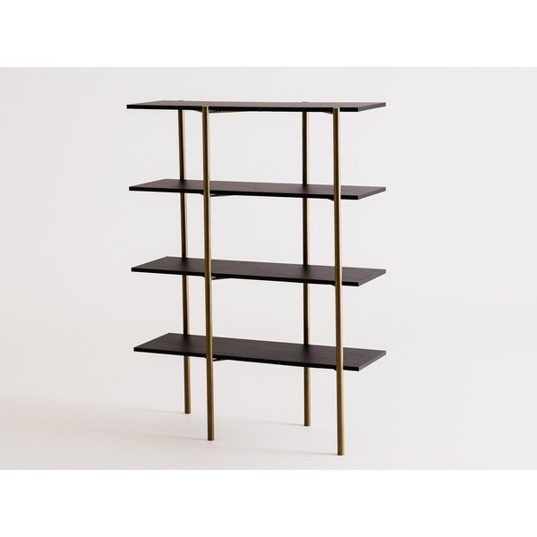 Juodos ir auksinės spalvos knygų spinta 110x150 cm Rave - CustomForm-image-1