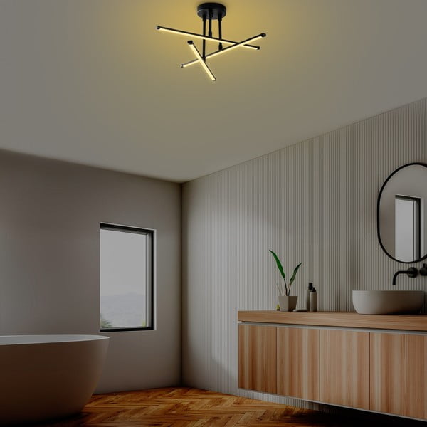 Juodos spalvos lubinis šviestuvas LED 26x51 cm Umut – Opviq lights-image-3