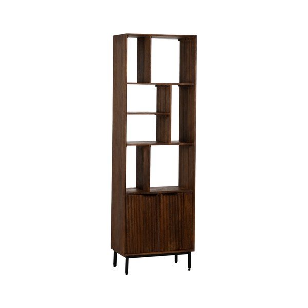 Rudos spalvos iš mango masyvo knygų spinta  60x190x30 cm Sagara – Ixia