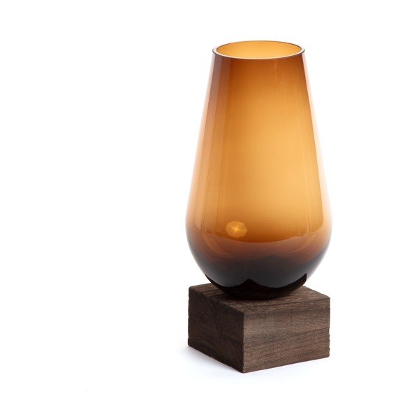 Rudo stiklo vaza "La Forma Salong", gylis 30 cm