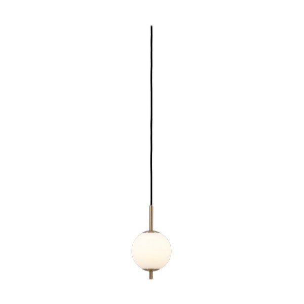 Žalvario spalvos iš metalo kabantis šviestuvas LED ø 12 cm su stiklo gaubtu Audrey – UMAGE