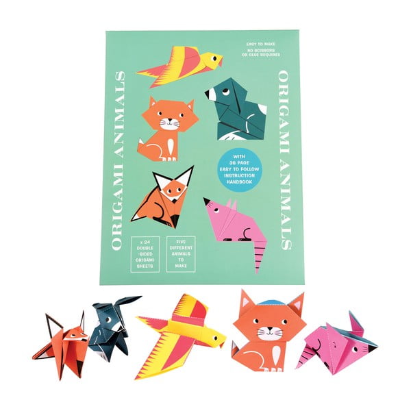 Popieriniai galvosūkiai Animals Origami – Rex London-image-4
