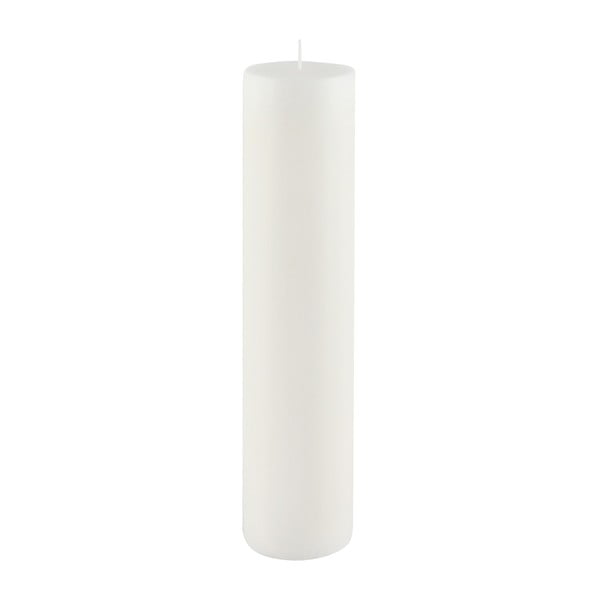 Balta žvakė Ego Dekor Cylinder Pure, degimo trukmė 92 val.