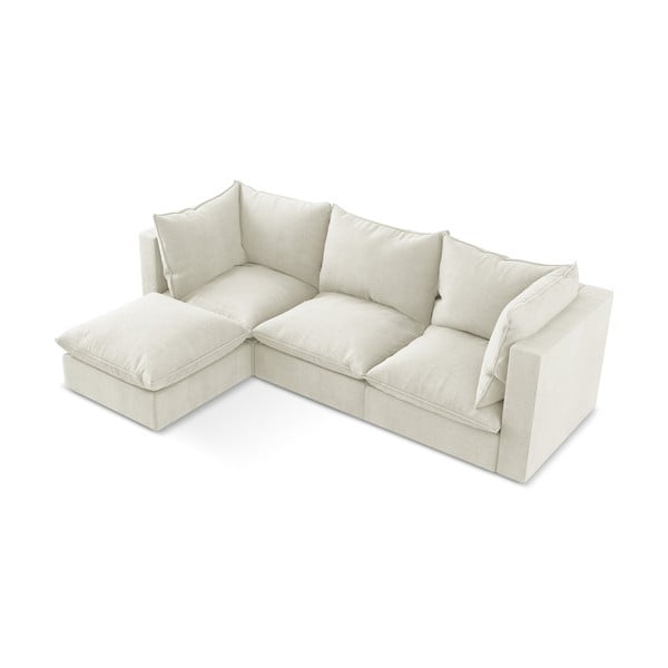 Smėlio spalvos kampinė sofa (su kairiuoju kampu/su gultu) Manao – Makamii-image-4