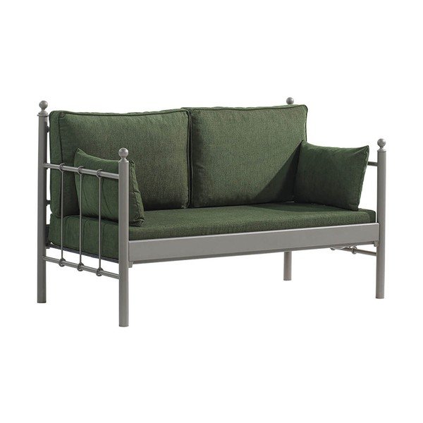 Iš metalo sodo sofa žalios spalvos Lalas – Floriane Garden