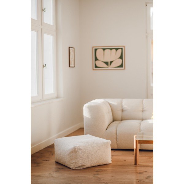 Smėlio spalvos pufas iš boucle Keno – noo.ma-image-1