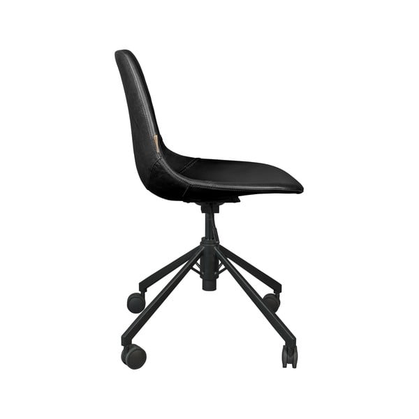 Dutchbone Franky juoda biuro kėdė ant ratukų-image-3
