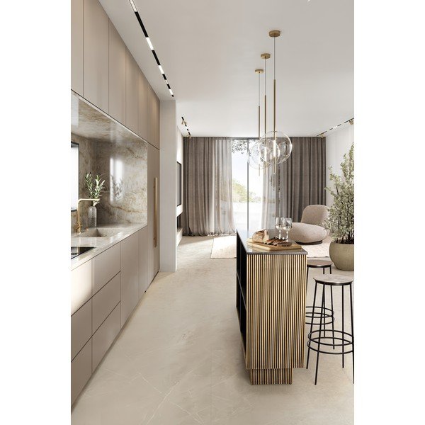 Iš mango medžio paviršiaus virtuvės sala 40x160 cm Virat – Bizzotto-image-2