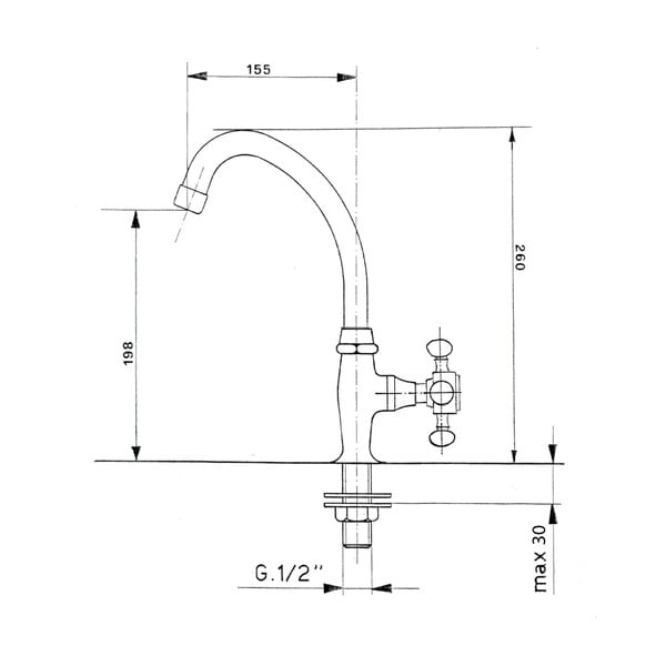 Kriauklei vožtuvas blizgios sidabrinės spalvos stovimas Antea – Sapho-image-1
