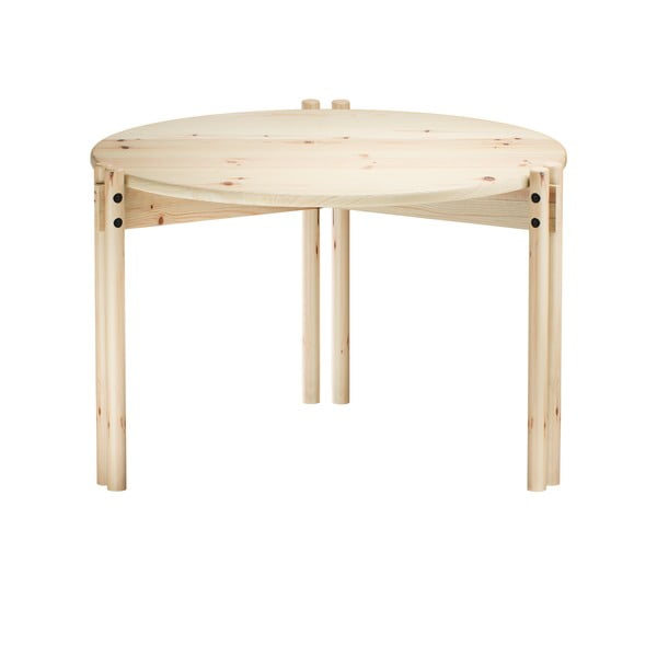 Apvalios formos kavos staliukas iš pušies masyvo natūralios spalvos ø 60 cm Sticks – Karup Design
