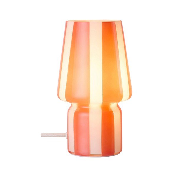 Raudonos spalvos/baltos spalvos iš stiklo stalinis šviestuvas (aukštis 21,5 cm) Carlo – Ellos Home-image-3