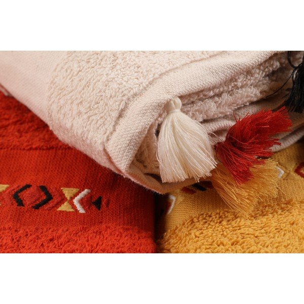 Iš frote audinio iš medvilnės rankšluosčiai 3 vnt. 50x90 cm Asorti – Foutastic-image-1