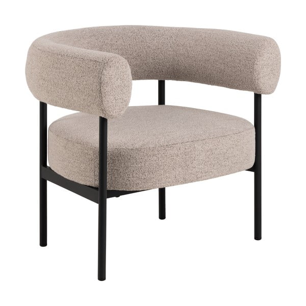 Smėlio spalvos krėslas iš boucle Oakfield – Actona