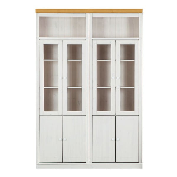 Iš pušies masyvo vitrina baltos spalvos 148x223 cm Anita – Støraa