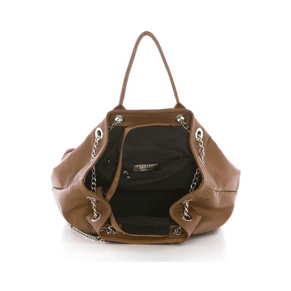 Taupe natūralios odos Federica Bassi Saskia rankinė-image-4