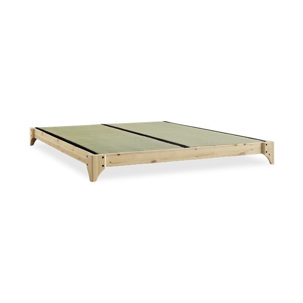 Pušies dvigulė lova su čiužiniu ir tatami "Karup Design Elan Comfort Mat Natural Clear/Black", 160 x 200 cm-image-4