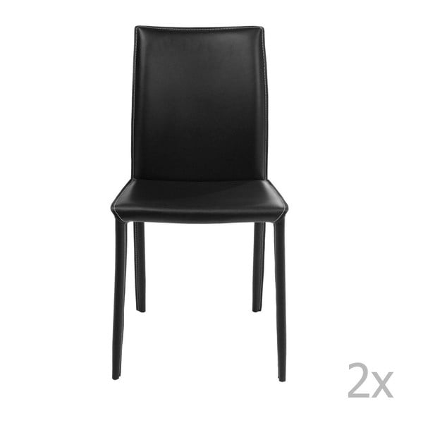 2 juodų valgomojo kėdžių rinkinys "Kare Design Milano