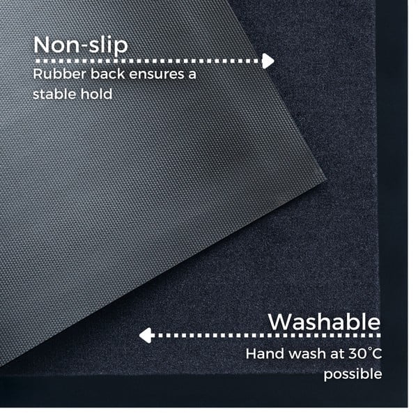 Juodas durų kilimėlis Ragami Maison, 45 x 75 cm-image-4