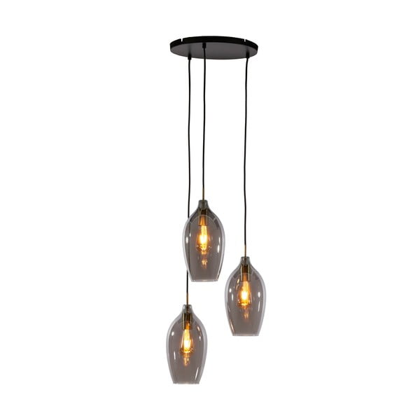 Kabantis šviestuvas tamsiai pilkos spalvos/bronzinės spalvos ø 35 cm su stiklo gaubtu Lukaro – Light & Living-image-1