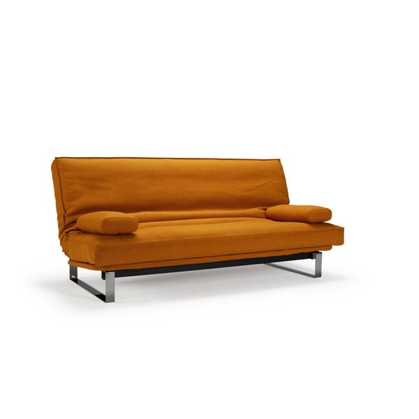 Oranžinė sofa-lova su nuimamu užvalkalu Innovation Minimum Elegance Burnt Curry