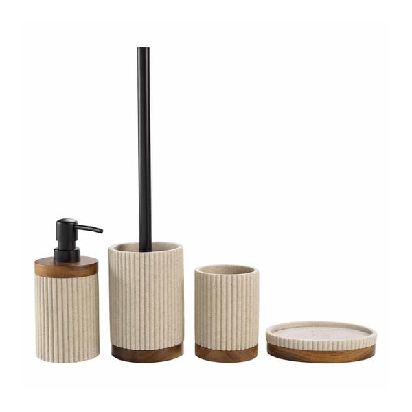 Iš polirezino dantų šepetėlio indas smėlio spalvos Niagara – douceur d'intérieur-image-2