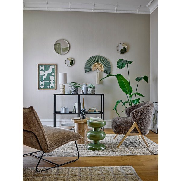 Juodos spalvos iš metalo pastatoma lentyna 59x90x38 cm Loups – Bloomingville-image-1
