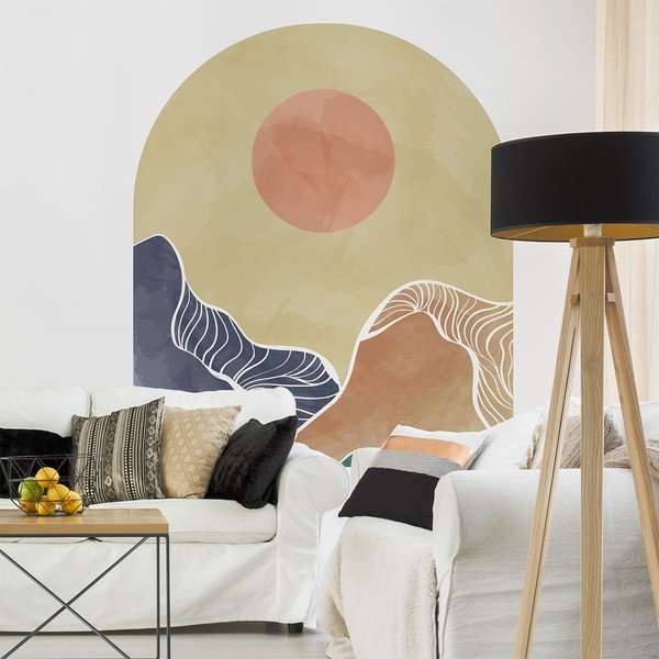 Sienos lipdukas 120x140 cm Abstract Rising Sun Arch - Ambiance-image-1