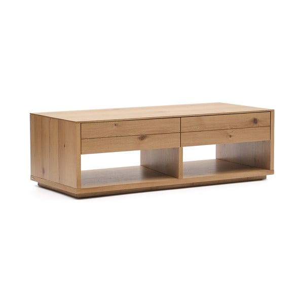 Natūralios spalvos kavos staliukas iš ąžuolo 60x140 cm Alguema – Kave Home