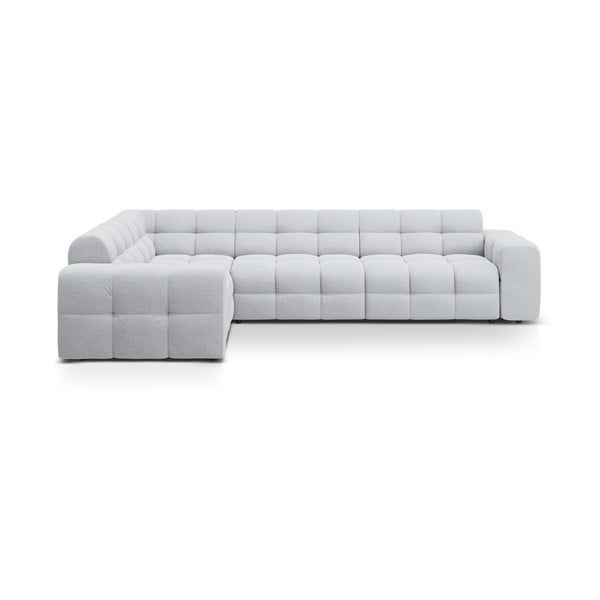 Šviesiai pilkos spalvos kampinė sofa (su kairiuoju kampu/„L“ formos) Kendal – Micadoni 
