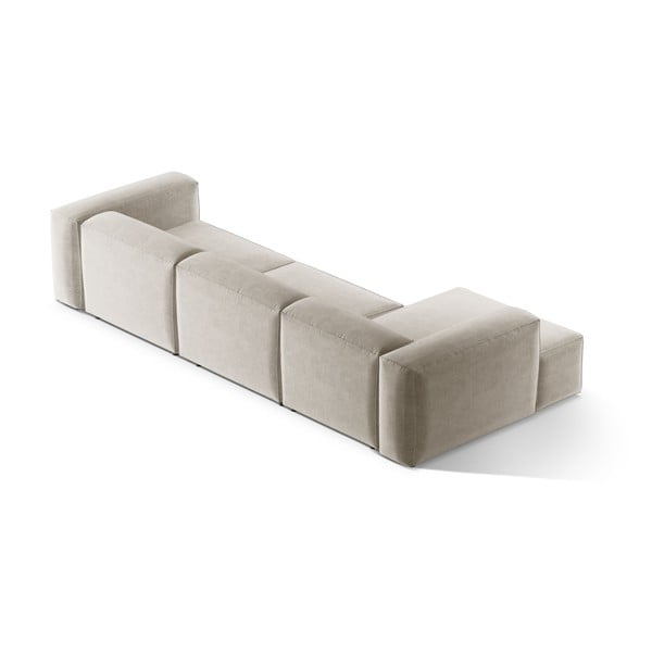 Smėlio spalvos kampinė sofa (su kairiuoju kampu/su gultu) Bergamo – Cosmopolitan Design-image-4
