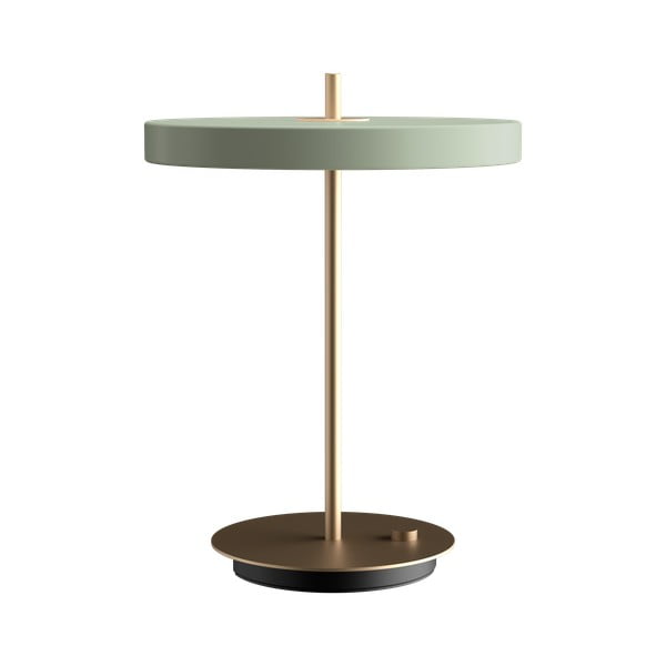 Stalinis šviestuvas šviesiai žalios spalvos LED su pritemdymo funkcija su metaliniu gaubtu (aukštis 41,5 cm) Asteria Table – UMAGE