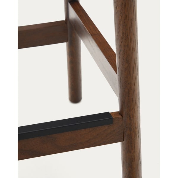 Rudos spalvos/natūralios spalvos iš ąžuolo masyvo baro kėdžių komplektas 2 vnt. (sėdynės aukštis 66 cm) Yalia – Kave Home-image-3