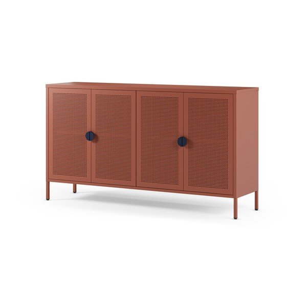 Terakotos spalvos iš metalo spintelė 160x90x40 cm Sayla – Marckeric-image-3