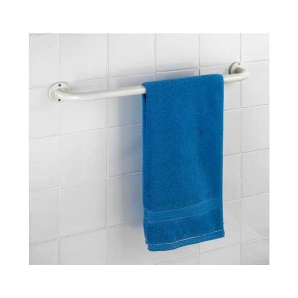 Baltas sieninis rankšluosčių laikiklis Wenko Basic, 60 cm-image-2