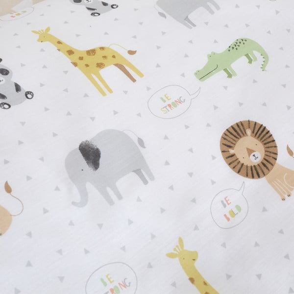 Baltos spalvos vaikiškos užuolaidos 2 vnt. 168x183 cm Roarsome Animals – Catherine Lansfield-image-2