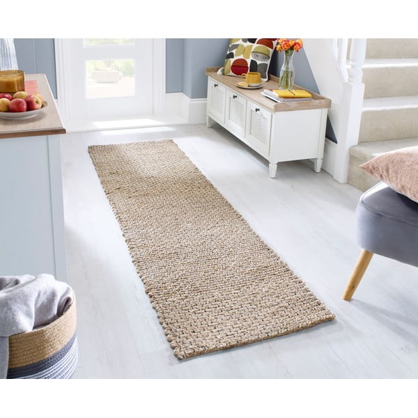 Natūralios spalvos džiuto kilimas 60x150 cm Sol - Flair Rugs-image-1