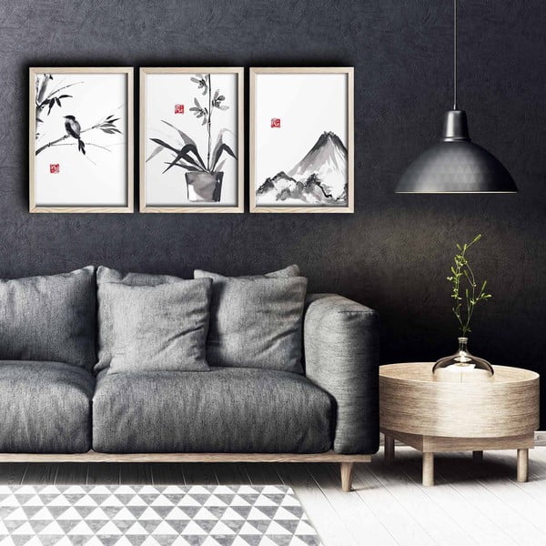 Paveikslai 3 vnt. 38x53 cm – Wallity-image-1