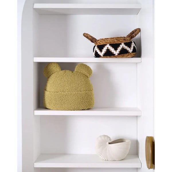 Žalios spalvos iš boucle vaikiška sofos pagalvėlė Teddy Pouch – Wigiwama-image-3