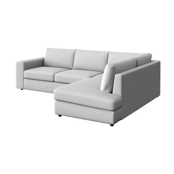Šviesiai pilkos spalvos kampinė sofa (su dešiniuoju kampu/„L“ formos) Baga – Rodier-image-2