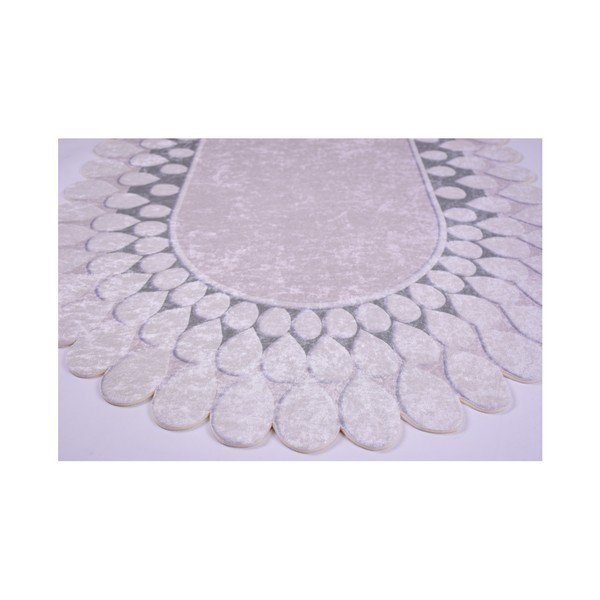 Pilka kiliminė danga Vitaus Zinno Oval Gri, 80 x 120 cm-image-1