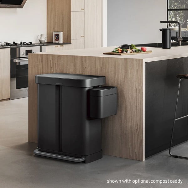 Šiukšliadėžė iš plieno rūšiavimui/su pedalu 58 l – simplehuman-image-1