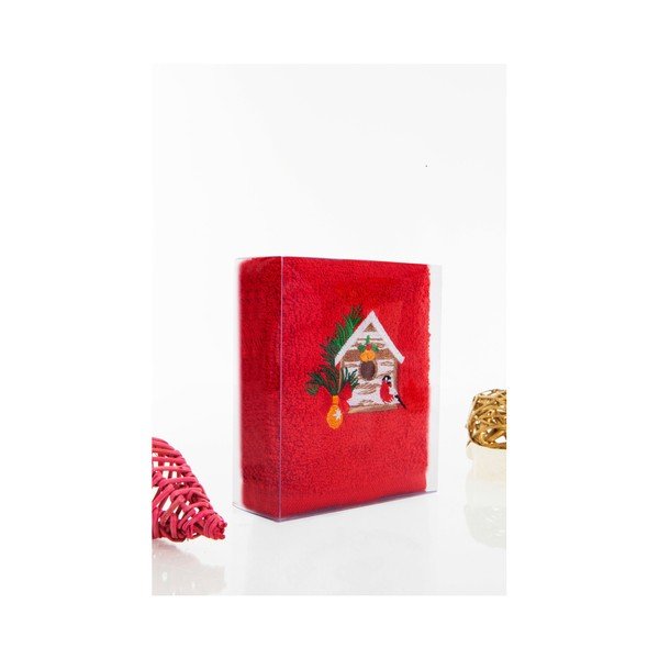 Rankšluostis "Christmas Chalet Red", 30 x 50 cm-image-2